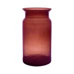 Blumenvase Glas HANNA EARTH, rot-klar, 29,5cm, Ø15cm