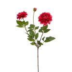 Artificial dahlia NAXOS with flowers, fuchsia, 28"/70cm