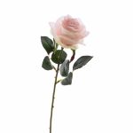 Silk rose spray SIMONY, soft pink, 18"/45cm, Ø3.1"/8cm