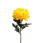 Artificial chrysanthemum LINGYUN, yellow, 26"/65cm