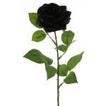 Artificial rose KAILIN, black, 26"/65cm