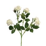 Artificial rose branch SHANZHA, cream, 28"/70cm