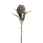 Artificial artichoke flower LANQIN, burgundy, 24"/60cm