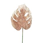 Artificial philodendron Monstera Deliciosa leaf AOSHUN, pink, 28"/70cm