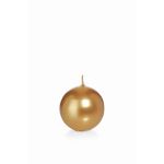 Ball wax candle ROSELLA, gold, Ø2.8"/7cm, 16h - Made in Germany