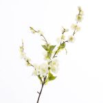 Artificial cherry blossom branch VALESKA with flowers, white, 33"/85cm