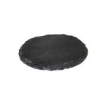 Round slate coaster MARIANO, anthracite, Ø4.7"/12cm