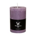 Block candle AURORA, mauve, 5.5"/14cm, Ø4"/10cm, 100h - Made in Germany