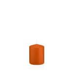 Lantern candle MAEVA, pillar, orange, 3.1"/8cm, Ø2.4"/6cm, 29h - Made in Germany