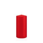 Lantern candle MAEVA, pillar, red, 6"/15cm, Ø2.8"/7cm, 63h - Made in Germany