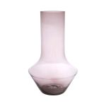 Glass flower vase ENEDINA, recycled, violet-clear, 40cm, Ø26cm