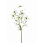 Artificial nigella SEVIN, white-green, 26"/65cm, Ø2.4"/6cm