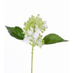 Artificial hydrangea CHABY, white-green, 12"/30cm, Ø3.5"/9cm