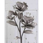 Decorative camellia branch RANIA, grey, 3ft/95cm, Ø8"/20cm