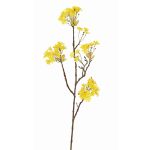 Artificial maple spray ALHENA with flowers, yellow, 28"/70cm