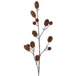 Artificial fir spray TEGMEN with fir cones, brown, 3ft/100cm