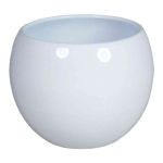 Ceramic planter HAMADAN, white, 5.5"/14cm, Ø8"/20cm