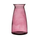 Table vase TIBBY made of glass, pink-clear, 9"/23,5cm, Ø4.9"/12,5cm