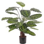 Artificial Calathea medallion KUMARA, green, 30"/75cm