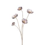 Fake flower christmas rose NIVIA, metallic-purple, 28"/70cm