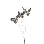 Artificial butterflies TARANEH, spike, grey-red, 24"/60cm