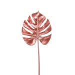 Artificial Philodendron Monstera Deliciosa leaf SEHUN, mauve, 28"/70cm