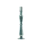 Glass candle holder ROMUALDO, blue-grey-clear, 36,5cm Ø8,5cm