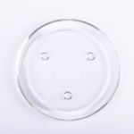 Round candle plate VINCENTIA made of glass, clear, Ø5.5"/14cm