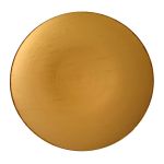 Round serving tray JEFFERSON, synthetic, gold, 2"/5cm, Ø18"/45cm