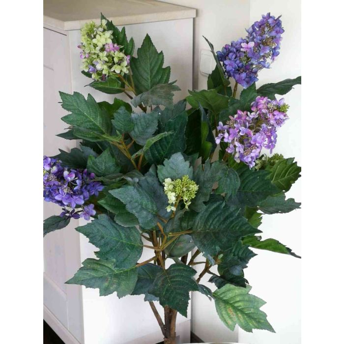 Arbusto de hortensia paniculata artificial BEATRIX, lila-morado, 115cm