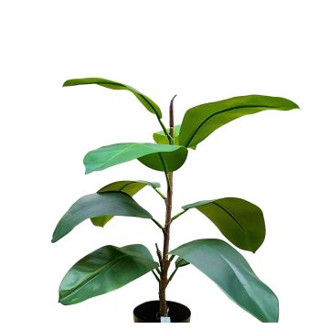 Decorative rubber tree FRODELINDE, artificial trunk, green, 24"/60cm