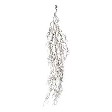 Artificial garland Coral POGASI, snow-covered, brown, 31"/80cm