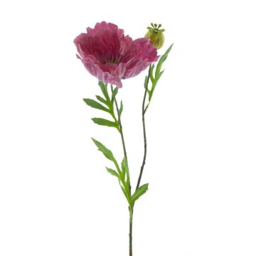 Decorative poppy EDESSA, dark pink, 31"/80cm