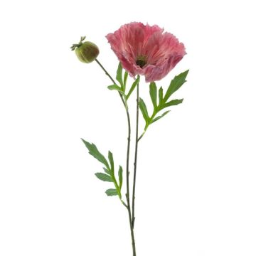 Decorative poppy EDESSA, pink, 31"/80cm