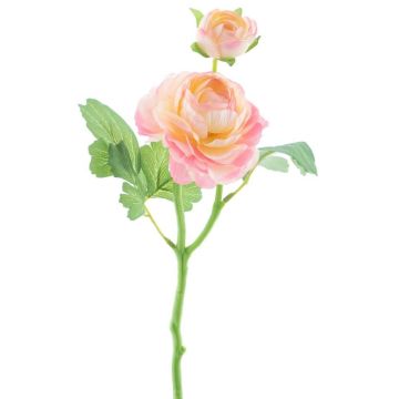 Artificial ranunculus LIOFA, pink-cream, 14"/35cm