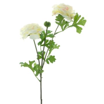 Decorative branch Ranunculus ONOMA, cream-pink-green, 26"/65cm