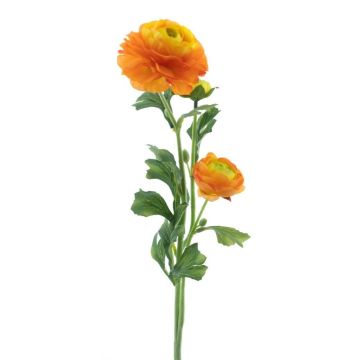 Artificial flower Ranunculus PROTO, orange-yellow, 26"/65cm