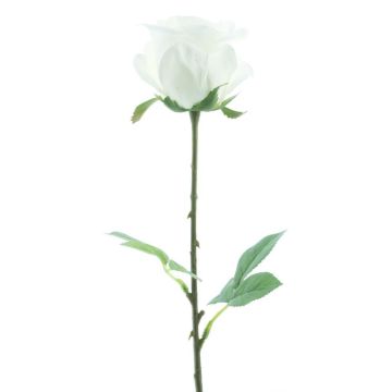 Artificial rose RUYUN, white, 18"/45cm