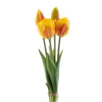 Decorative tulip bunch LANEA, orange-yellow, 12"/30cm, Ø6"/15cm