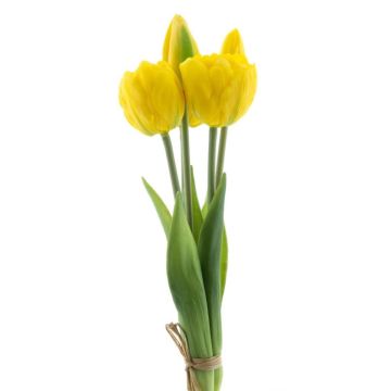 Decorative tulip bunch LANEA, yellow, 12"/30cm, Ø6"/15cm