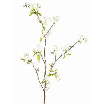 Decorative pear blossom branch CLIVE, blossoms, white, 4ft/115cm