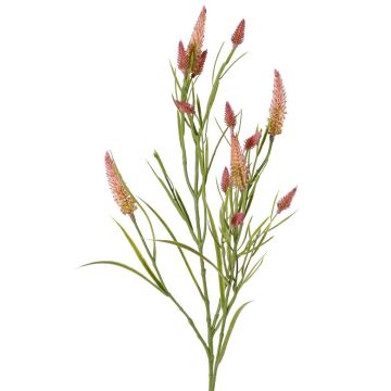 Decorative branch Clover EUTIN with flowers, dusky pink-green, 31"/80cm