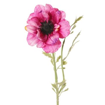 Artificial anemone OKAPI, pink-fuchsia, 22"/55cm, Ø4"/10cm