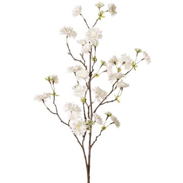 Artificial branch Ornamental peach KENZUN, flowers, white, 4ft/110cm