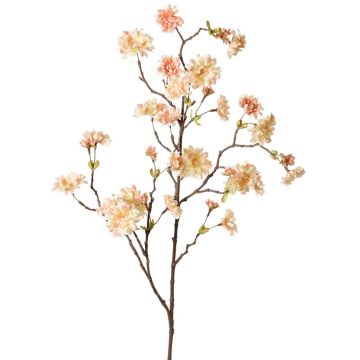 Artificial branch Ornamental peach KENZUN, blossoms, peach-pink, 4ft/110cm