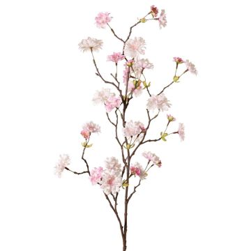 Artificial branch Ornamental peach KENZUN, blossoms, light pink, 4ft/110cm