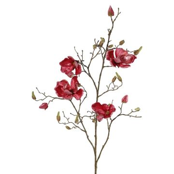 Velvet magnolia branch JACKA, fuchsia, 3ft/105cm