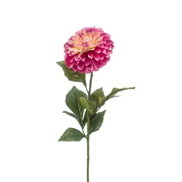 Artificial flower Dahlia BURBUJA, fuchsia-cream, 24"/60cm