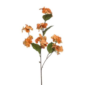 Artificial hydrangea CLARY, orange, 31"/80cm