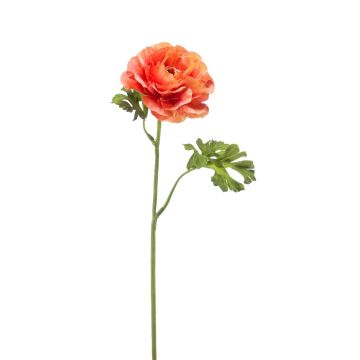 Artificial ranunculus KRISTY, salmon-orange, 24"/60cm